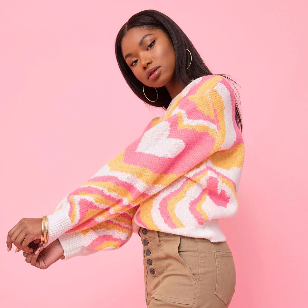 Femmes pull coloré Chic und Stil