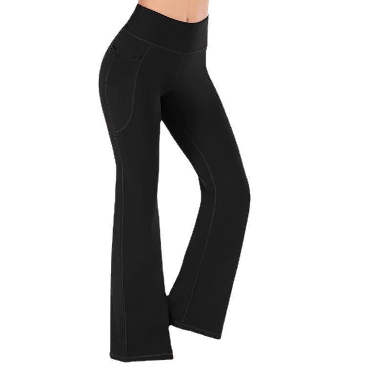High-waisted bootcut yoga pants for women with practical pockets Chic and Style