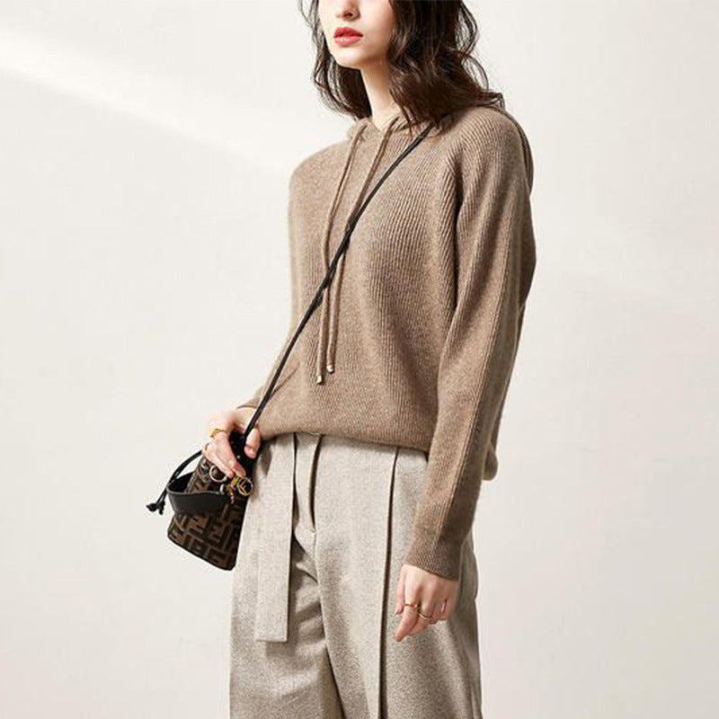 Sweat à capuche tricoté surdimensionné confortable Chic und Stil