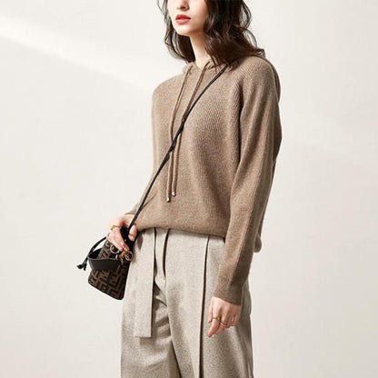 Sweat à capuche tricoté surdimensionné confortable Chic und Stil