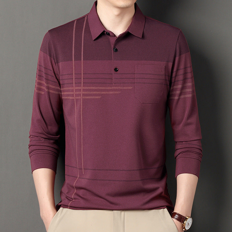 Chemise polo pour hommes avec un motif moderne et une structure respirante Chic und Stil