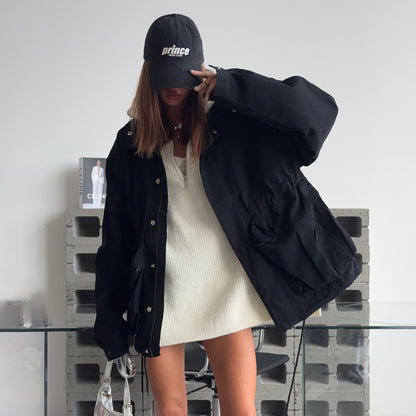 Dames décontractée Utility Jacket avec taille ajustable et poches Chic und Stil