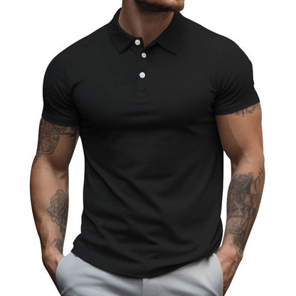 Chemise polo à manches courtes pour hommes en mélange de coton respirant avec technologie de régulation de l'humidité Chic und Stil