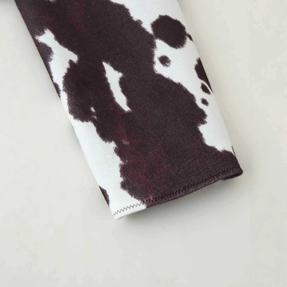 Dames chic veste courte à motif animal Chic und Stil