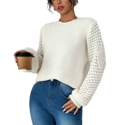 Pull féminin à la mode avec des détails en tricot raffinés Chic und Stil