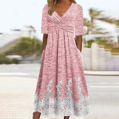 Robe midi en dentelle pour femmes Chic und Stil