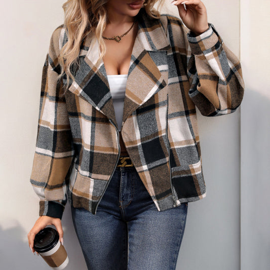 Blazer-vest pour femmes à carreaux avec coupe décontractée Chic und Stil