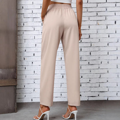 Pantalon de loisirs élégant pour femmes avec taille élastique et poches latérales pratiques Chic und Stil