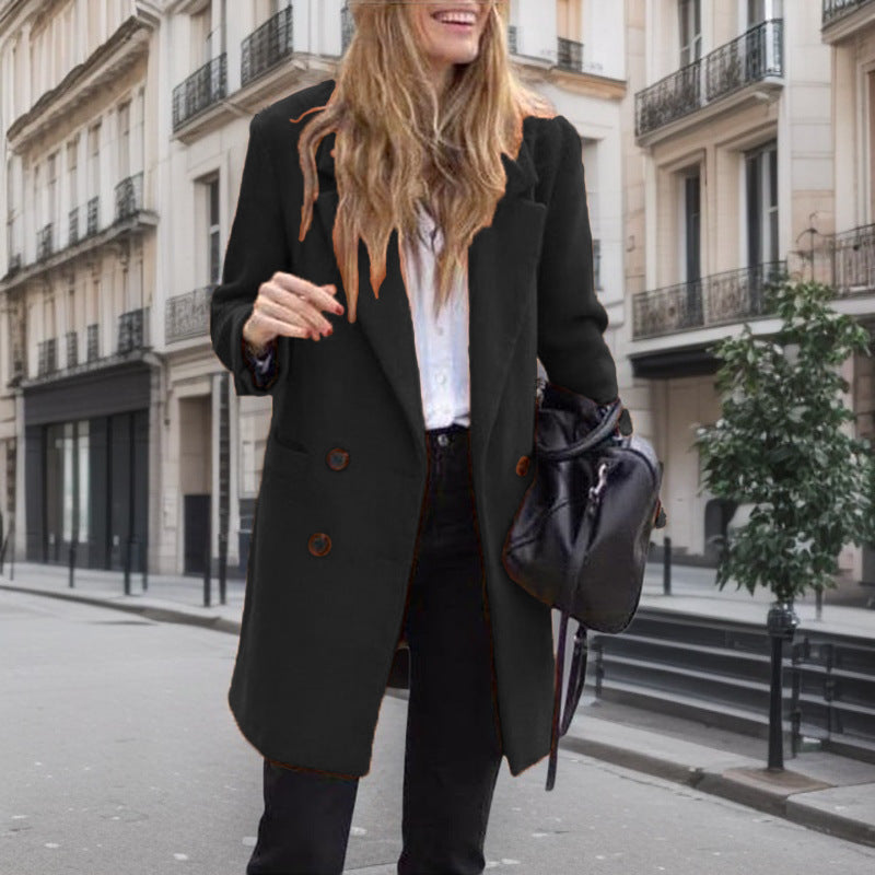 Dames Élégant Trench-coat en Boucle Chic und Stil