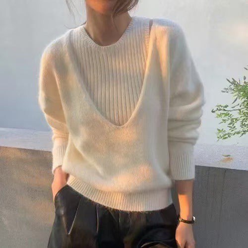 Pull en tricot décontracté pour dames Chic und Stil