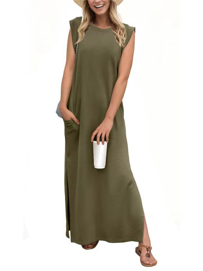 Robe maxi confortable pour femmes en matériau doux avec une coupe étroite Chic und Stil