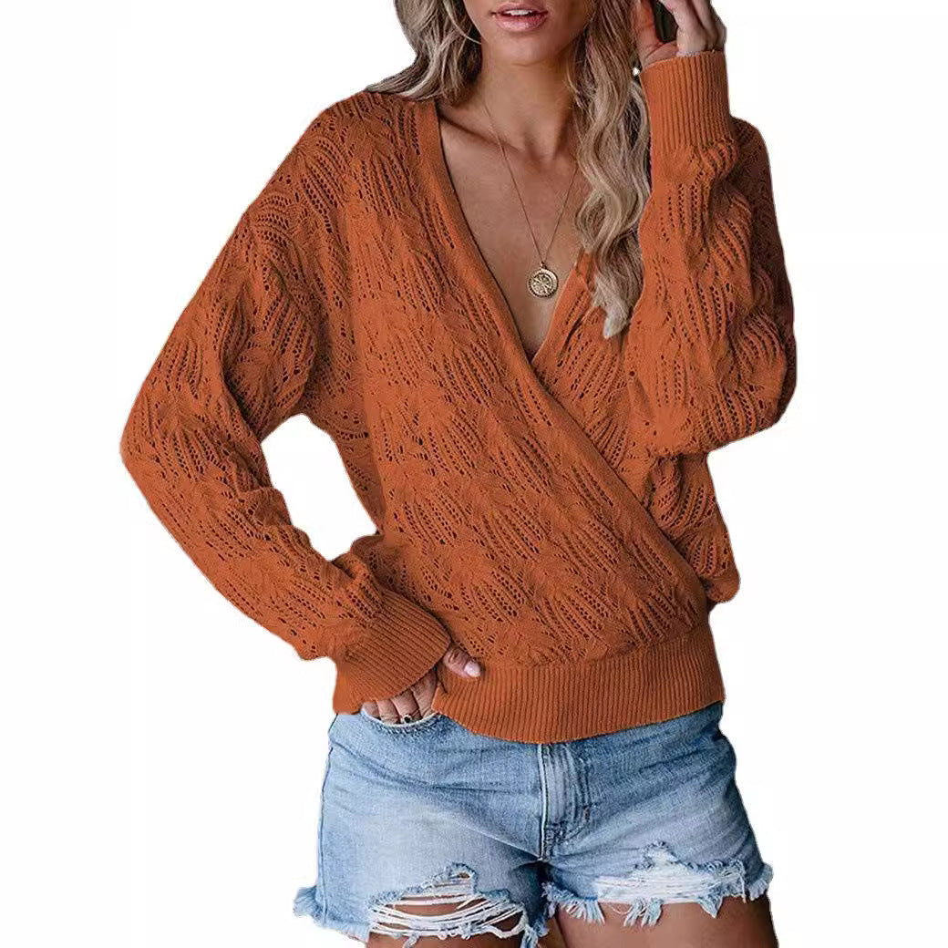 Pull et cardigan pour femmes grandes tailles avec décolleté en V et poignets côtelés Chic und Stil