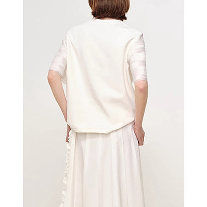 Blouse à manches bouffantes texturées pour femmes Chic und Stil