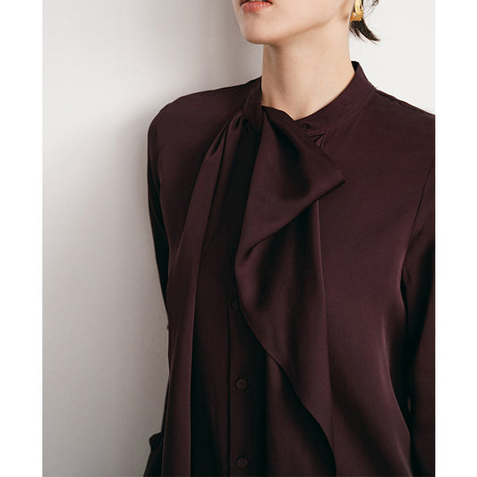 Blouse structurée à nœud papillon pour femmes Chic und Stil