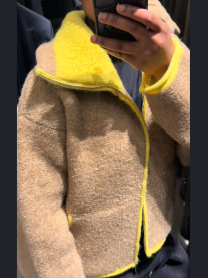 Veste en laine pour femme avec col accrocheur Chic & Stil