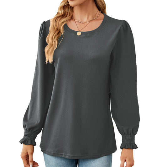 Pull femme avec manches bouffantes et poignets élastiques Chic und Stil