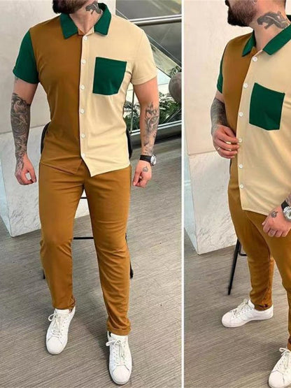 Homme tenue décontractée colorblock Chic und Stil