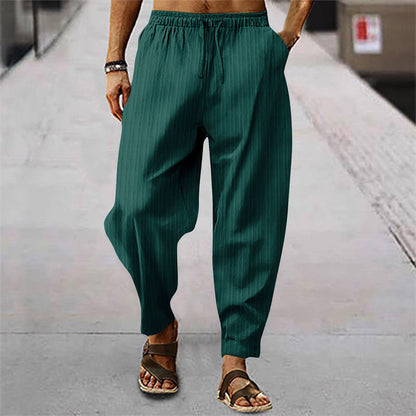 Pantalon à rayures fines décontracté pour hommes Chic und Stil