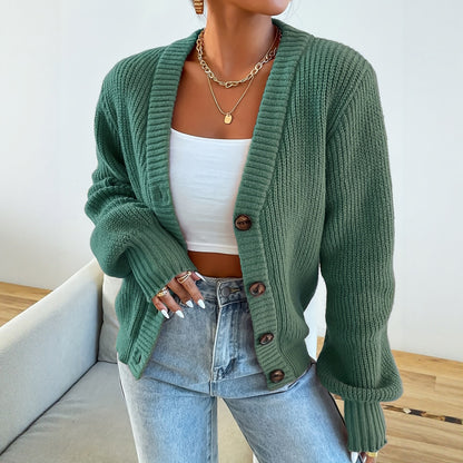 Dames Gros Pull Cardigan Chic und Stil