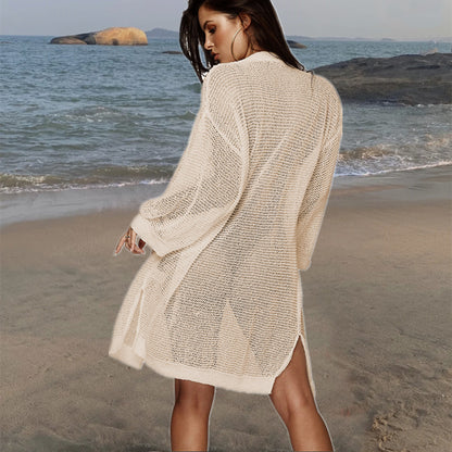 Dames Pull-over élégant tricoté pour la plage Chic und Stil