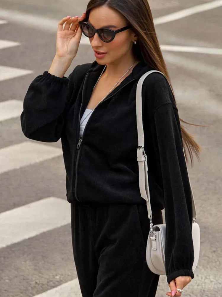 Dames Haut de fonction cropped sportif avec fermeture éclair et coupe ample Chic und Stil