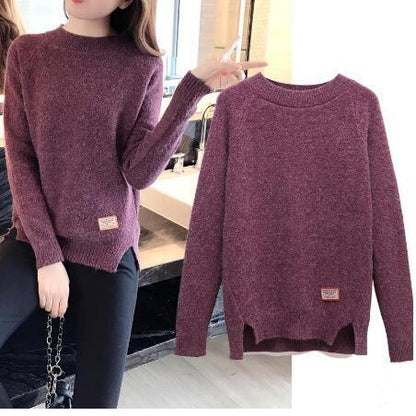 Elegant knitted pullover for women with textured fabric Chic and Style
