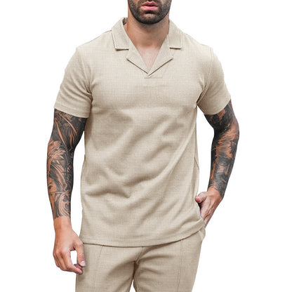 Hommes chemise élégante à manches courtes avec design texturé Chic und Stil