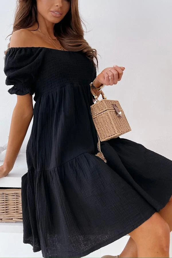 Robe smock à manches bouffantes pour femmes Chic und Stil