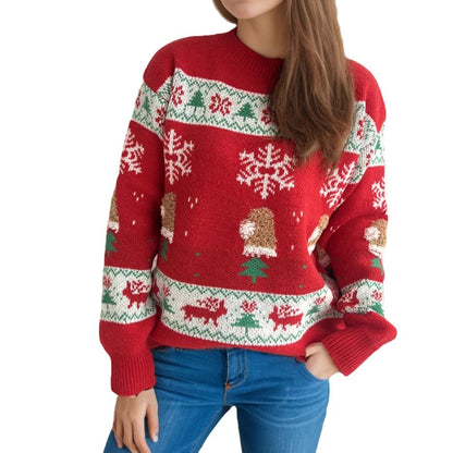Pull femme de Noël avec motifs festifs et tricot doux Chic und Stil