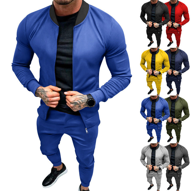 Costume de jogging pour hommes 2 pièces avec fermeture éclair moderne Chic und Stil