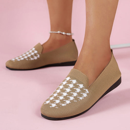 Dame Pantoufles à motifs avec bande élastique Chic und Stil