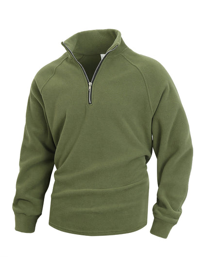 Pull en polaire pour hommes avec demi-zip et poignets élastiques Chic und Stil