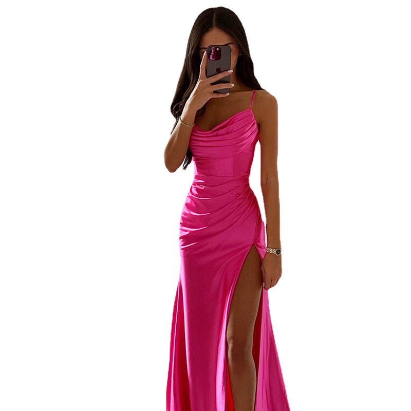 Dames Robe de soirée élégante à fronces Chic und Stil