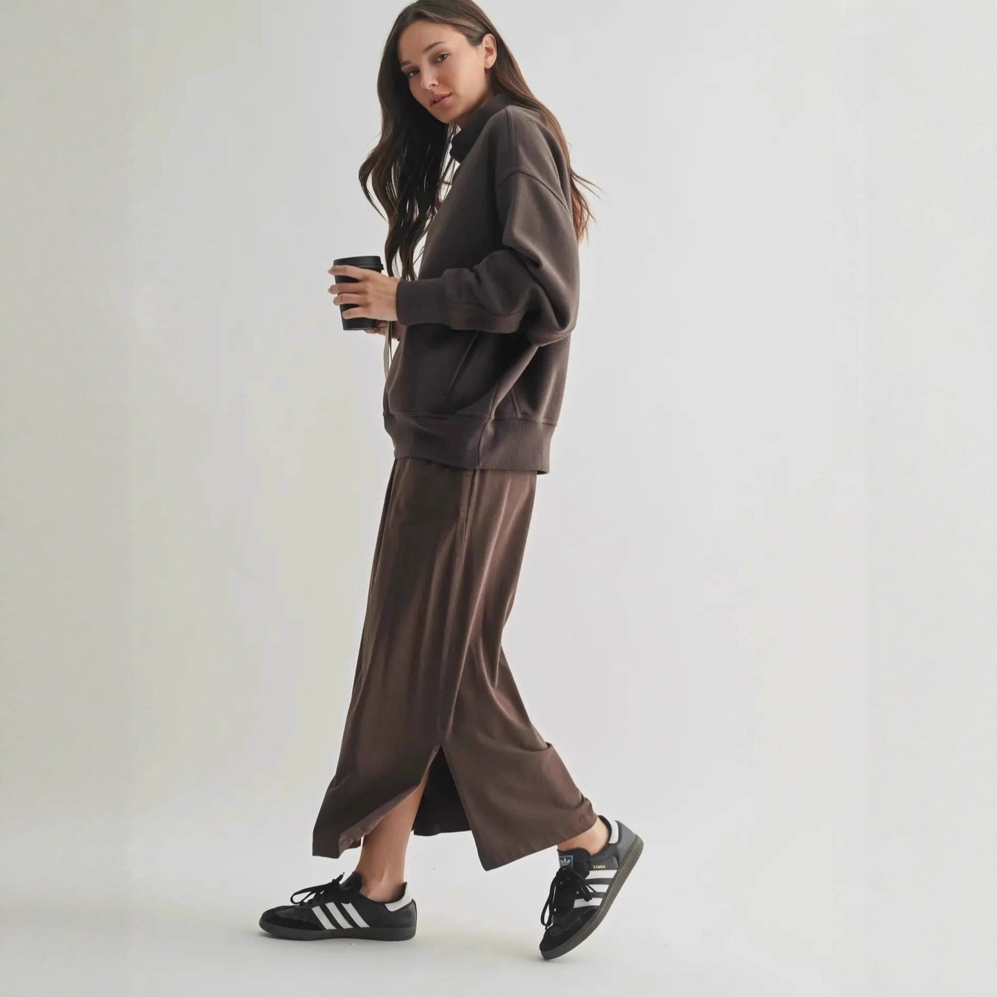 Pull oversized pour femmes avec col montant et coupe décontractée Chic und Stil