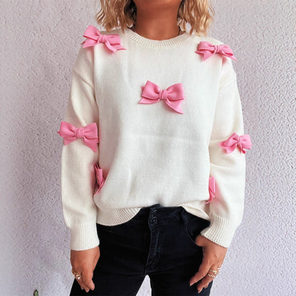 Pull femmes avec des applications de nœuds ludiques Chic und Stil