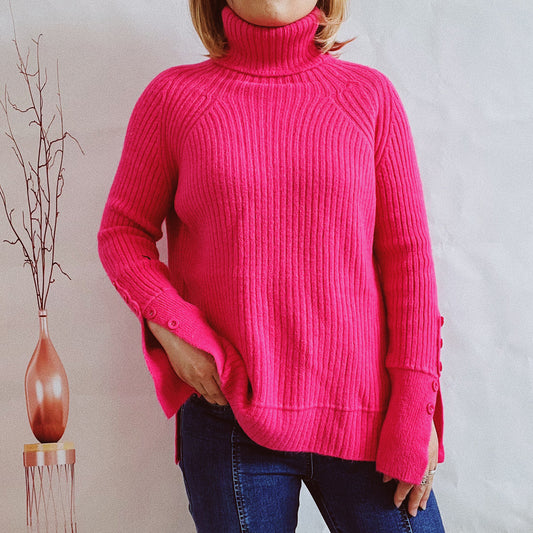 Pull à col roulé côtelé pour femmes avec une coupe élégante Chic und Stil