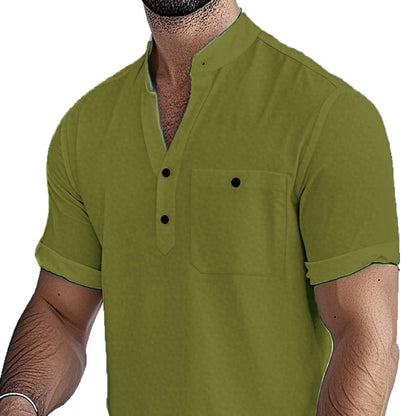 Chemise à manches courtes décontractée pour hommes avec fermeture à boutons Chic und Stil