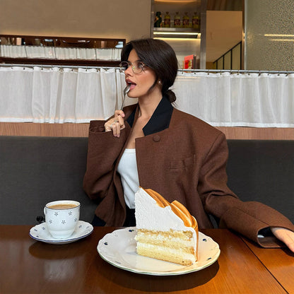 Veste blazer surdimensionnée à la mode pour femmes Chic & Stil