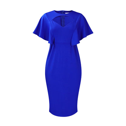 Robe crayon femme avec des manches volumineuses et des détails découpés Chic und Stil