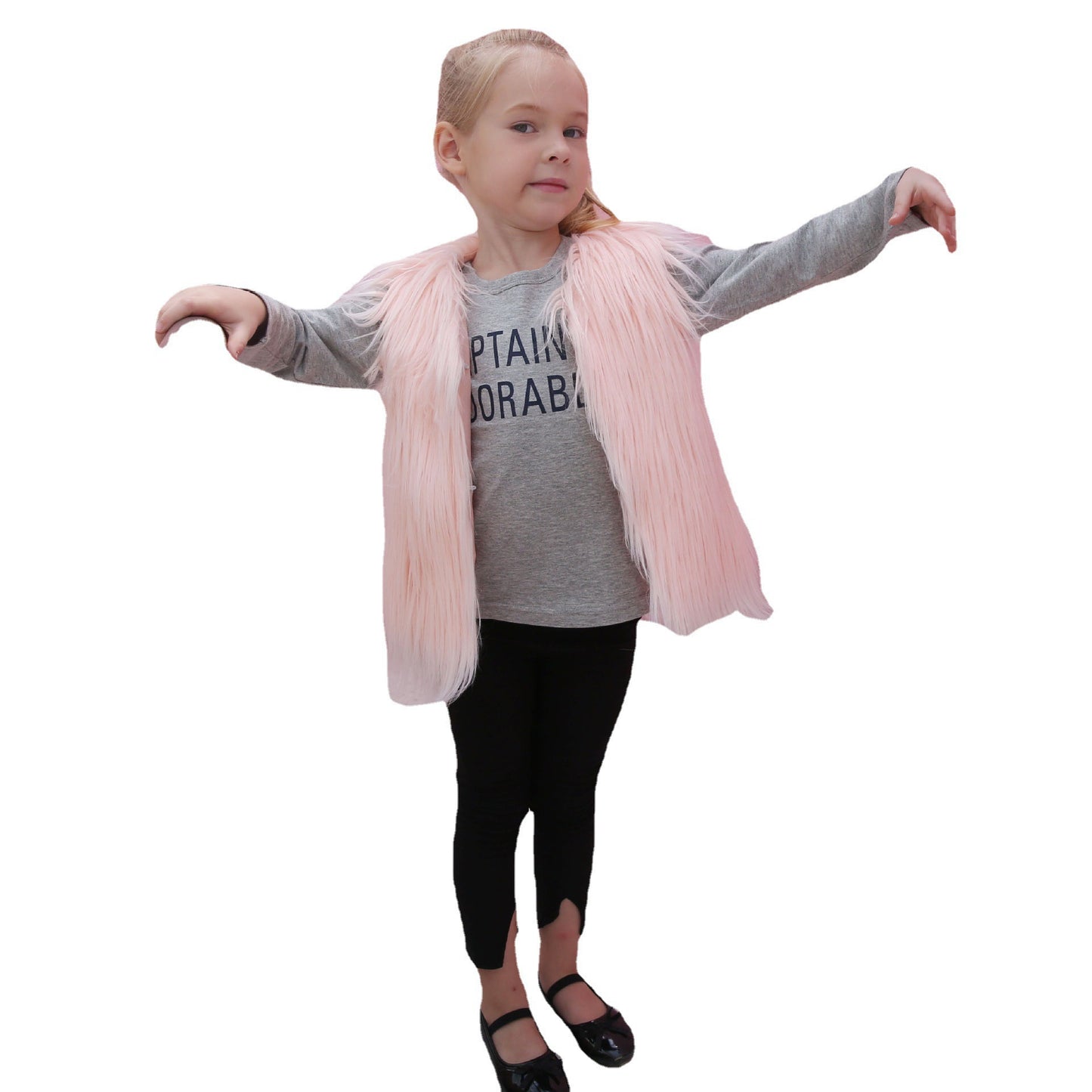 Dames Gilet en fausse fourrure douce avec col montant Chic und Stil