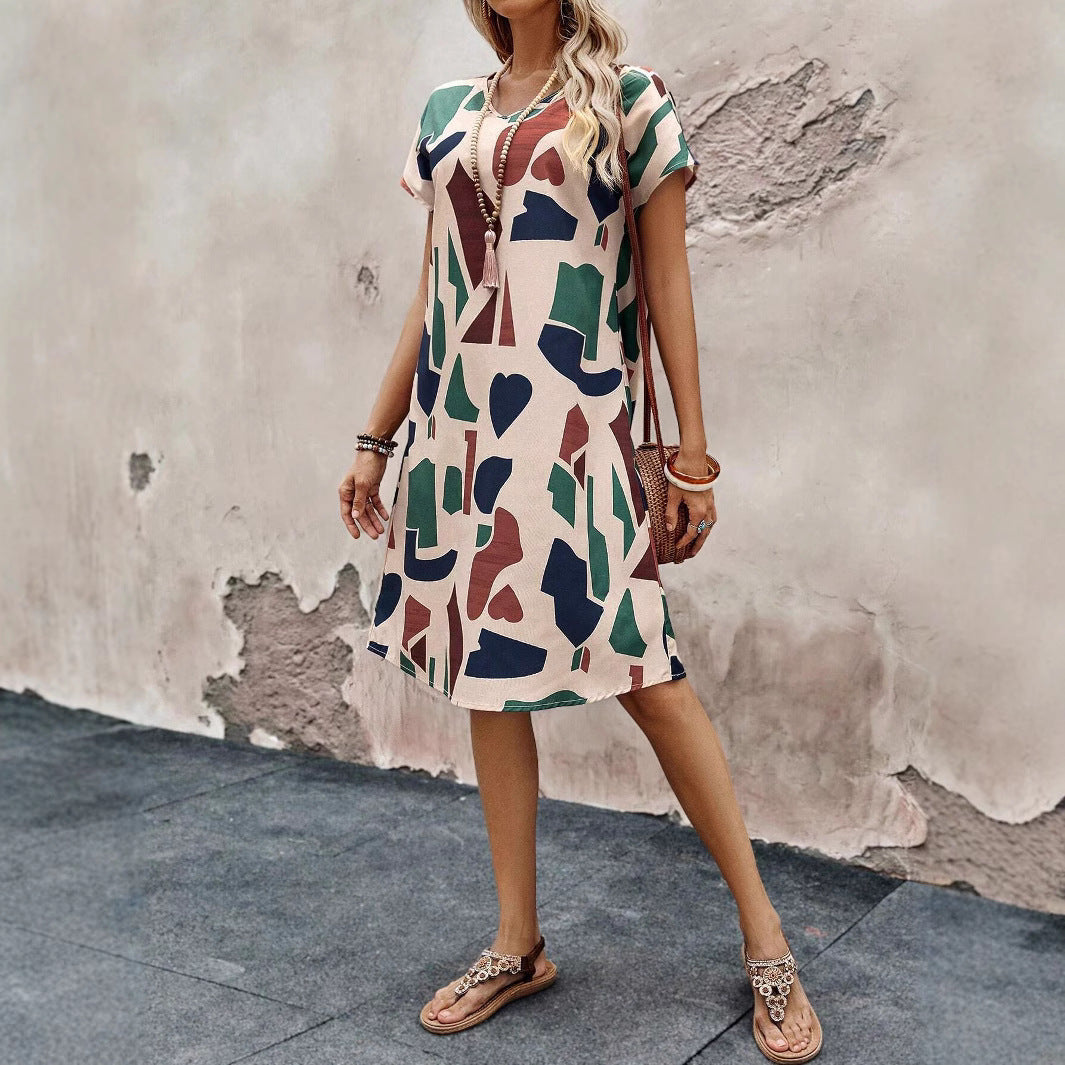 Robe de grossesse artistiquement imprimée Chic und Stil