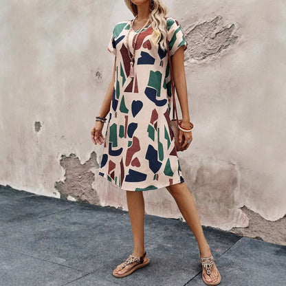 Robe de grossesse artistiquement imprimée Chic und Stil