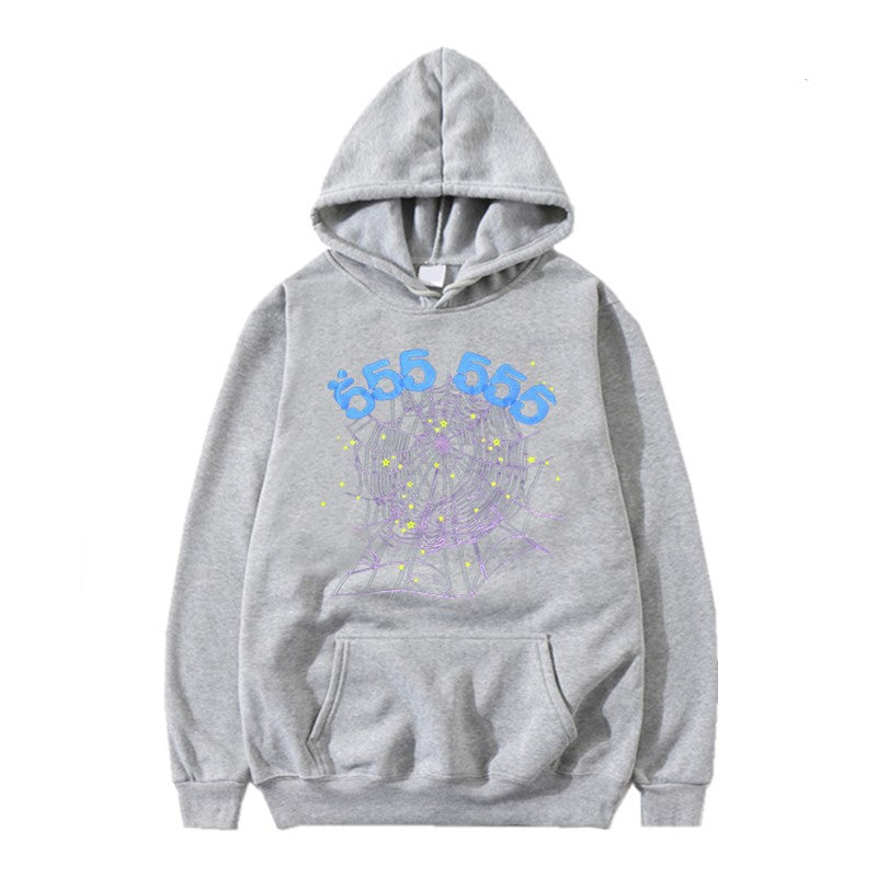 Dames hoodie avec un motif de toile d'araignée créatif Chic und Stil