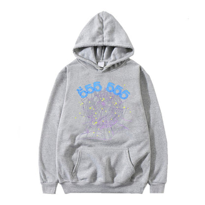 Dames hoodie avec un motif de toile d'araignée créatif Chic und Stil