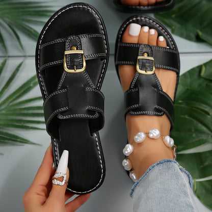 Sabots pour femmes avec détails de boucle tendance et semelle ergonomique Chic und Stil