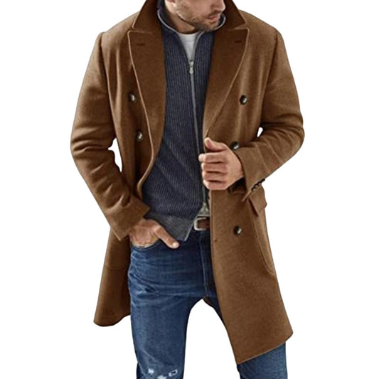 Double fabric coat for men with a classic cut and trendy details Chic und Stil