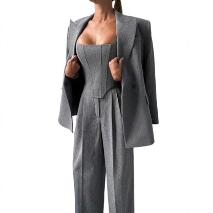 Dames Élégant Combinaison avec coupe cintrée et détails Chic und Stil