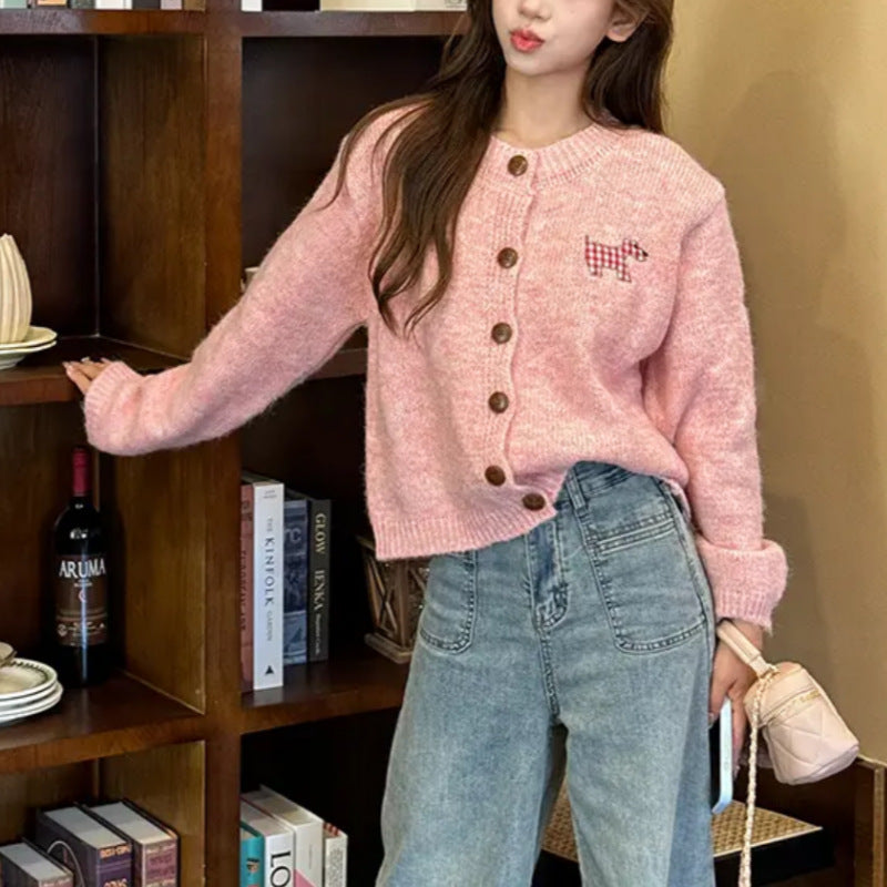 Dames Gilet en tricot décontracté avec détail de bouton Chic und Stil