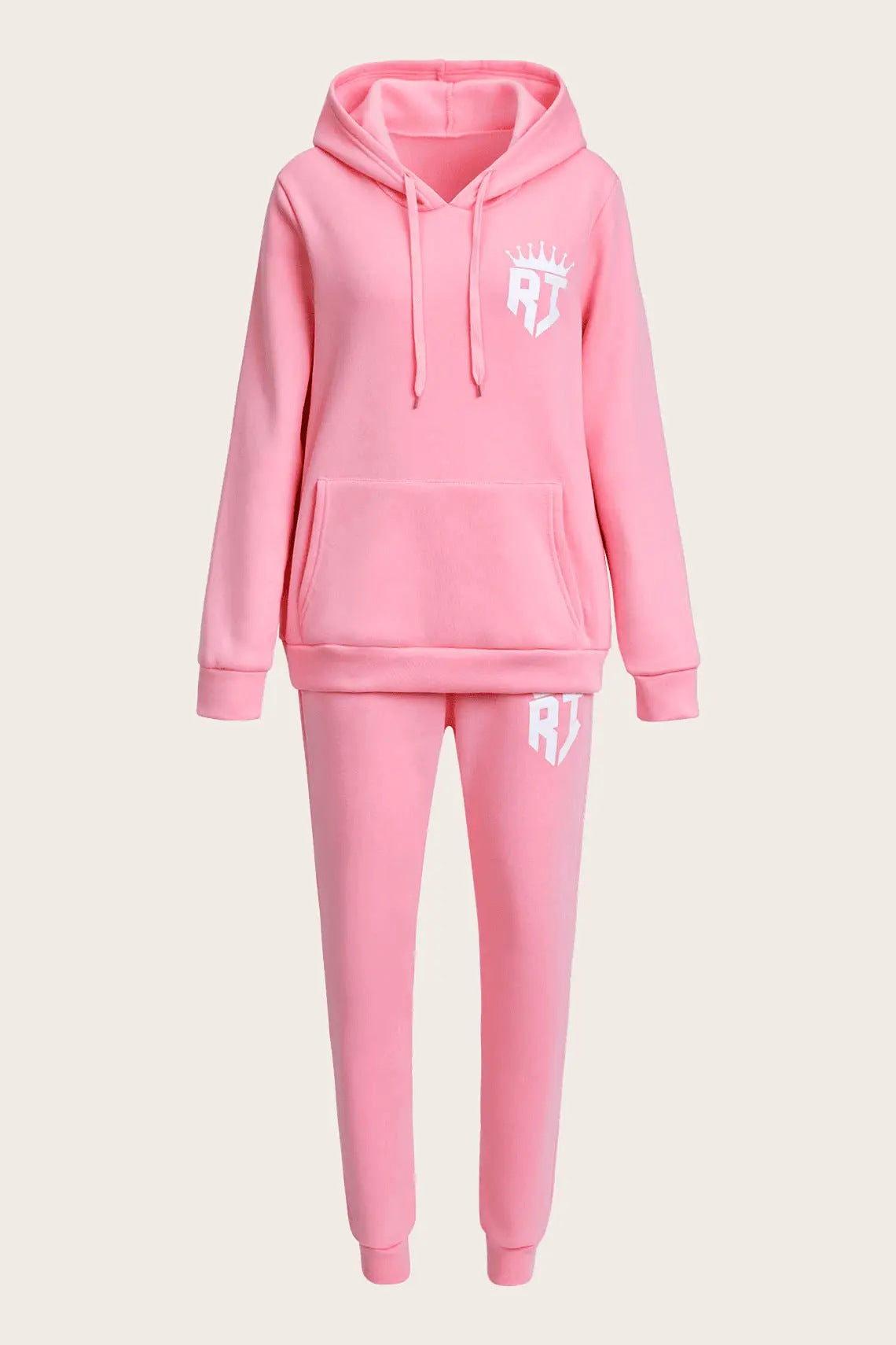 Cozy hoodie and jogger pants set for women with a practical kangaroo pocket design Chic und Stil