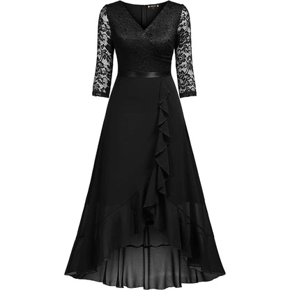 Robe de soirée à volants femme Haute-Basse Chic und Stil